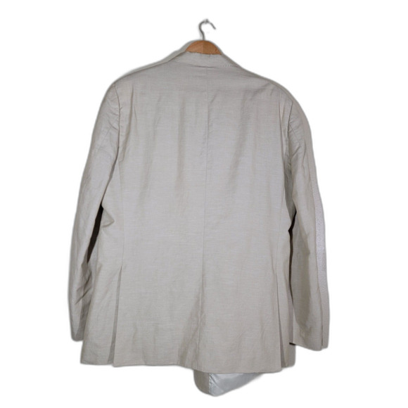 Tommy Hilfiger Linen Blend Beige Sport Coat Suit Jacket Blazer - 46L - Picture 2 of 9